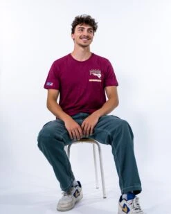 Rhein Fire Essential T-Shirt 9 Rhein Fire Essential T-Shirt -Sports football Burgundy Essential RHF T Shirt min