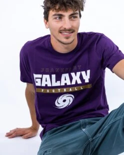 Frankfurt Galaxy Identity T-Shirt -Sports football FGY Identity Purple T Shirt 4 min
