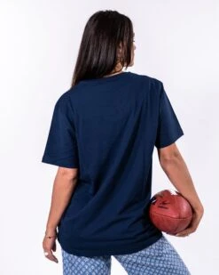 Fehervar Enthroners Iconic T-Shirt -Sports football Merchandise 2023 BackCropped Blue Eleni ENT Logo T Shirt Women