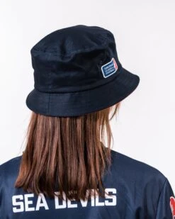 Hamburg Sea Devils Bucket Hat -Sports football Merchandise 2023 Back Blue 4067817000384 HSD OneSize Sarah Women