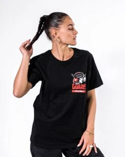 Helvetic Guards Essential T-Shirt -Sports football Merchandise 2023 BalkenFootball Black Cropped Eleni HVG Logo T Shirt Women