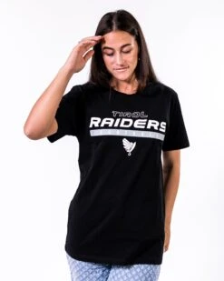 Raiders Tirol Identity T-Shirt -Sports football Merchandise 2023 BalkenFootball Black Cropped Eleni RAI T Shirt Women