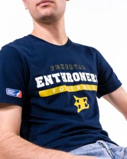 Fehervar Enthroners Identity T-Shirt -Sports football Merchandise 2023 BalkenFootball Blue Chris Detail ENT Men SizeM T Shirt
