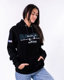 Munich Ravens Mission Hoodie -Sports football Merchandise 2023 Black Cropped Eleni Hoodie Logo MUC Women 2 a5c060c8 3957 4155 9a67 a88d8699916c