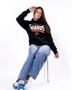 Helvetic Guards Identity Hoodie -Sports football Merchandise 2023 Black Eleni FullBody Hoodie HVG Logogross Women