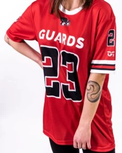 Helvetic Guards Fan Jersey -Sports football Merchandise 2023 Detail HVG Jersey Red Sarah SizeL Women c5b94b1c 1f24 43e3 9a77 6c61714206a6